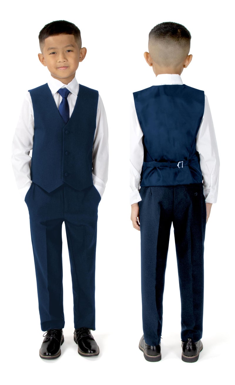 Spring Notion Boys' Classic Fit Blue Dress Suit Set 12 - Image 3